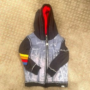 Zip up sweatshirt-Mini Shatsu size Small. (Fits about a size 3t)